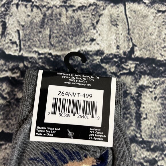 Fun Circle Men's Gray Sloth Sox size 10-13 Crew Socks 2 Pair Shoe sz 6-12 - Picture 8 of 9